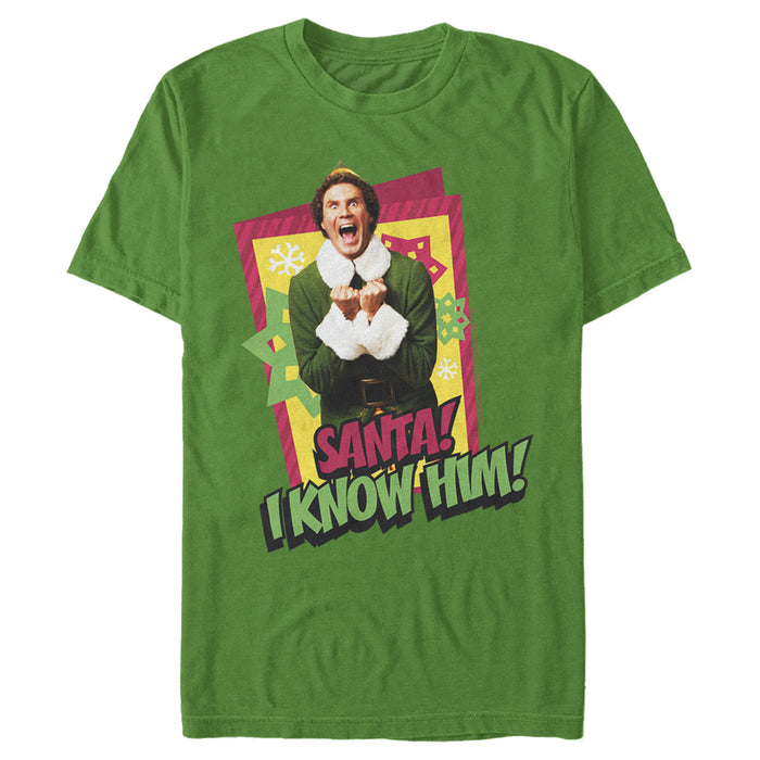 fifth sun Men's Elf Santa I Know Him Quote T-Shirt
