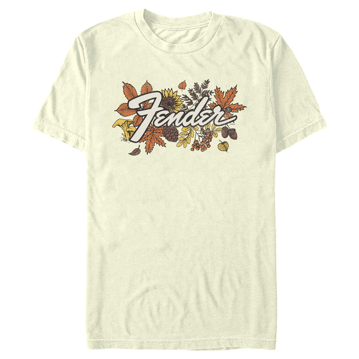 fifth sun Men's Fender Fall Leaves Logo T-Shirt