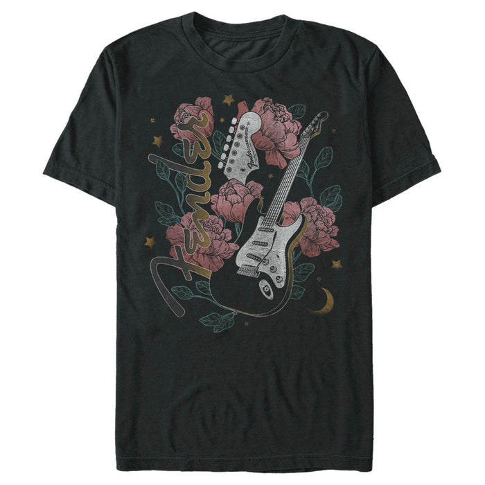 fifth sun Men's Fender Floral Stratocaster T-Shirt