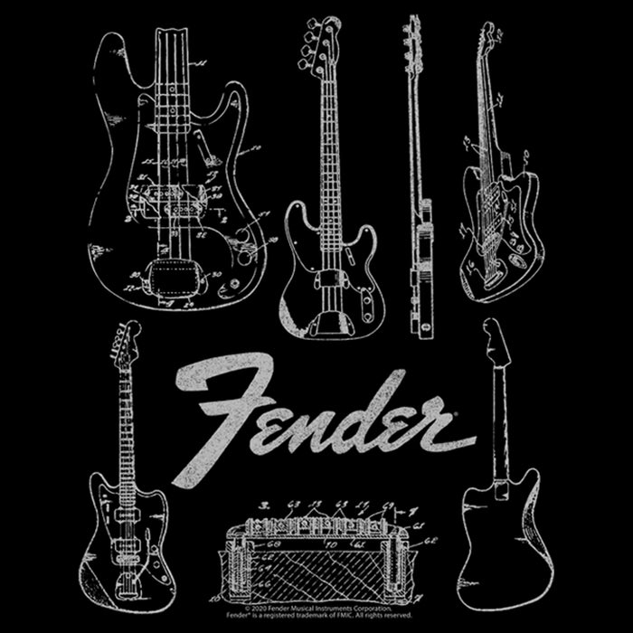 Fifth Sun Men's Fender Guitar Chart Sweatshirt