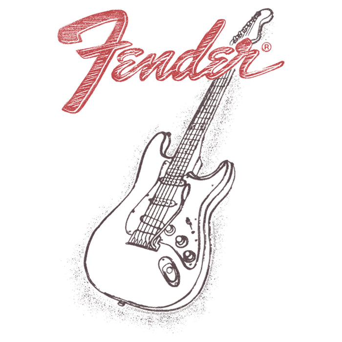 Fifth Sun Men's Fender Guitar Sketch T-Shirt
