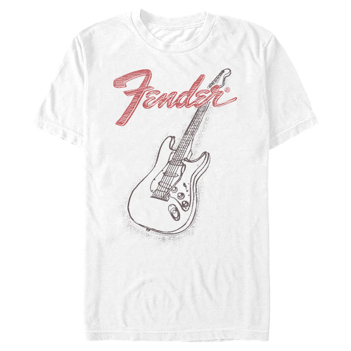 fifth sun Men's Fender Guitar Sketch T-Shirt