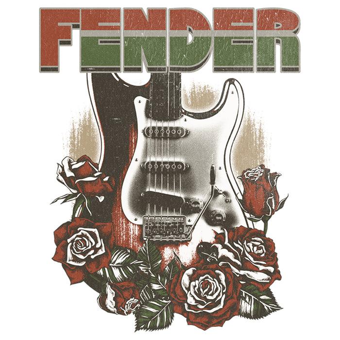 Fifth Sun Men's Fender Roses Guitar Logo T-Shirt