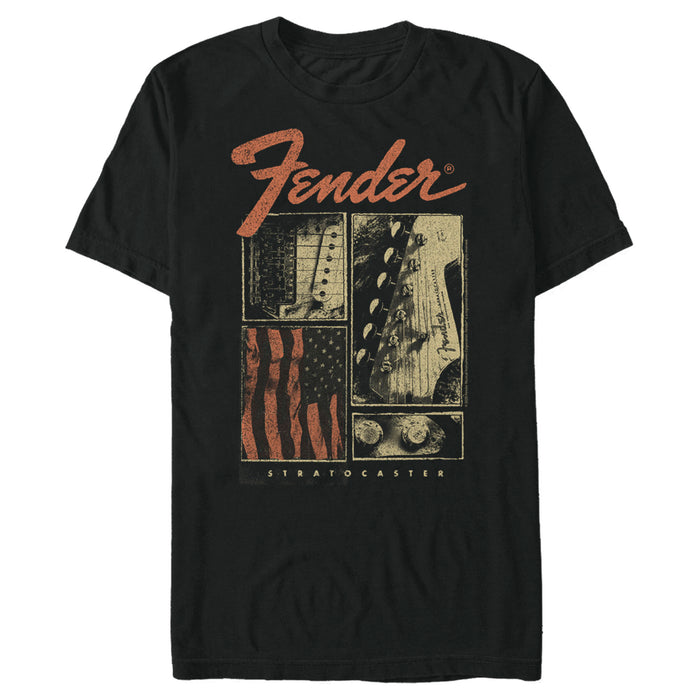 fifth sun Men's Fender Stratocaster Boxes T-Shirt