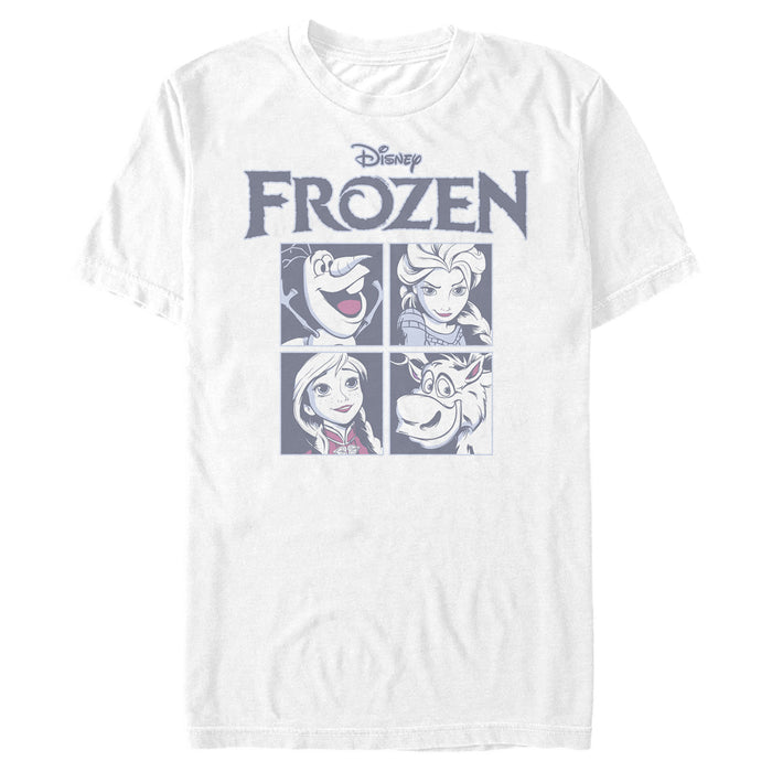 fifth sun Men's Frozen Character Squares T-Shirt