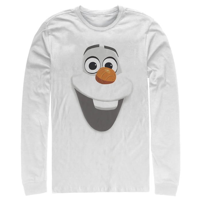 fifth sun Men's Frozen Olaf Face Long Sleeve Shirt