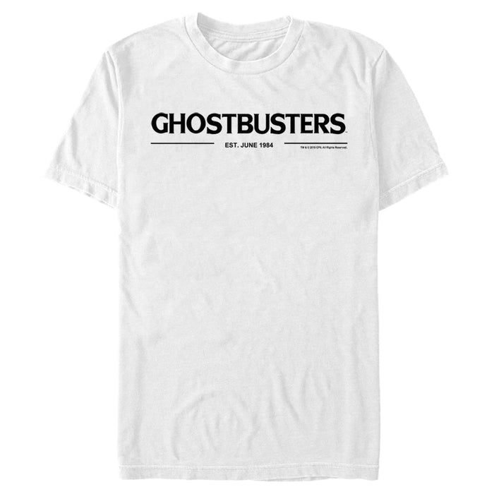 fifth sun Men's Ghostbusters Black Logo T-Shirt