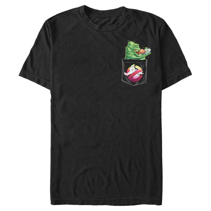 fifth sun Men's Ghostbusters Pocket Slimer T-Shirt