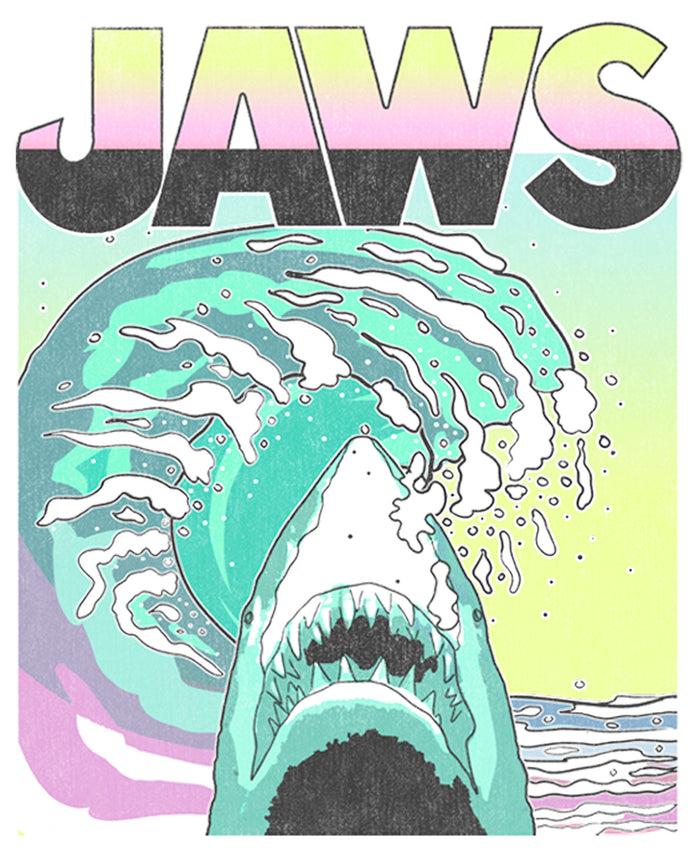 Fifth Sun Men's Jaws 80s Colorful Wave T-Shirt