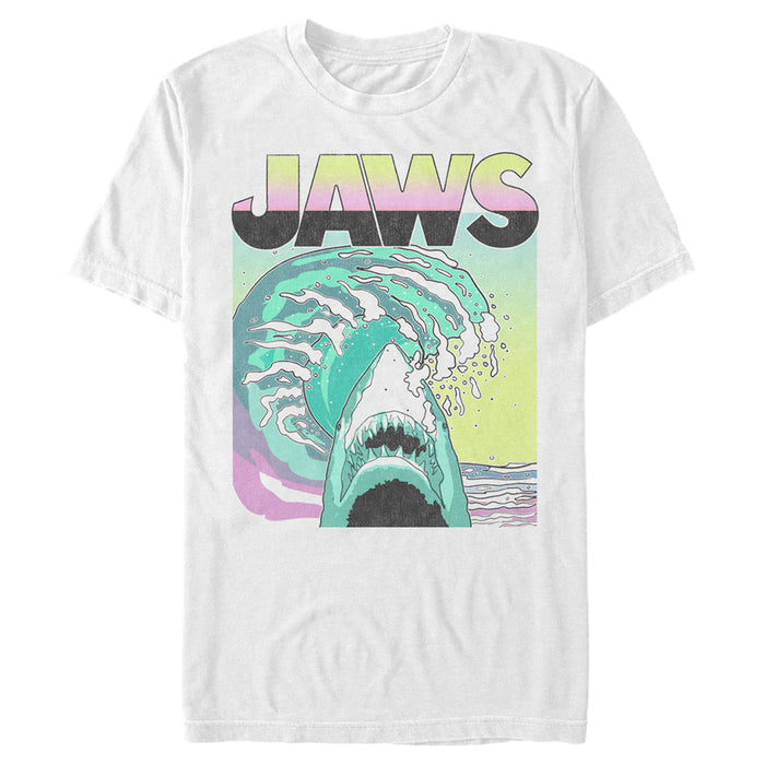 fifth sun Men's Jaws 80s Colorful Wave T-Shirt