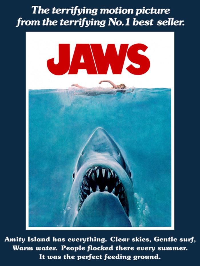 Fifth Sun Men's Jaws Retro Poster T-Shirt