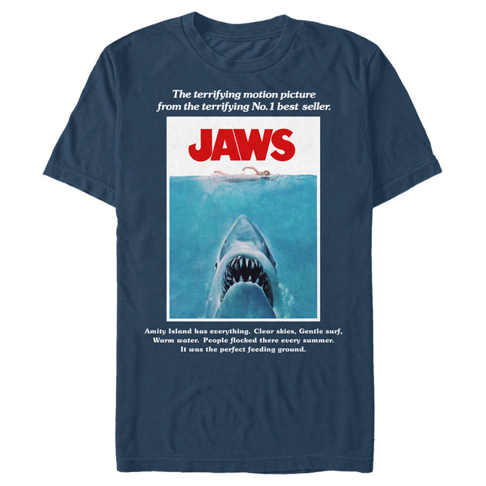 fifth sun Men's Jaws Retro Poster T-Shirt