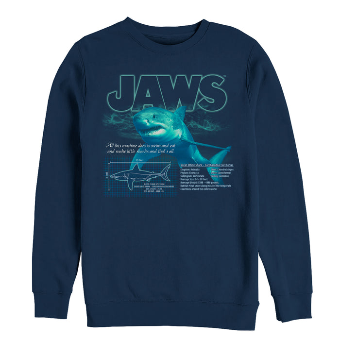 fifth sun Men's Jaws Shark Blueprint Sweatshirt