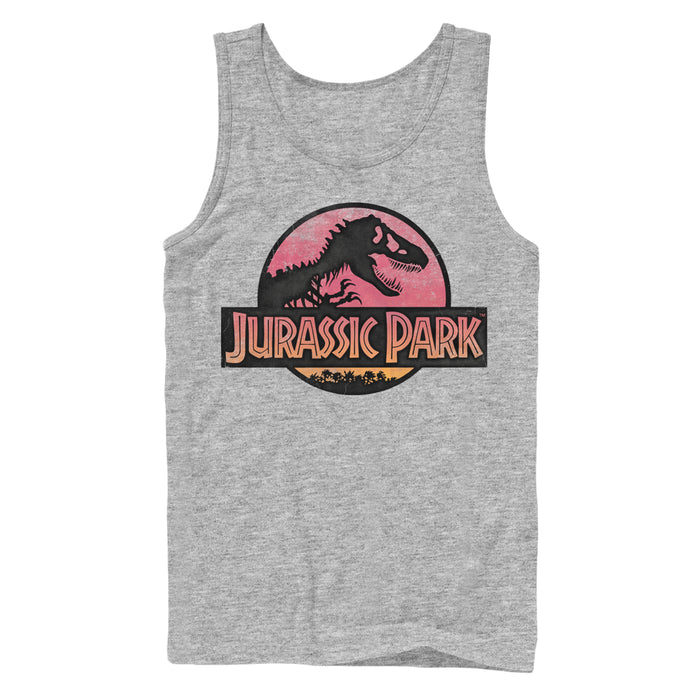 fifth sun Men's Jurassic Park Logo Sunset Tank Top