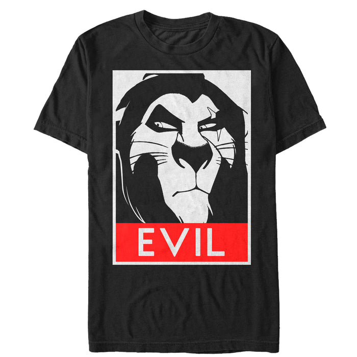 fifth sun Men's Lion King Evil Scar Poster T-Shirt