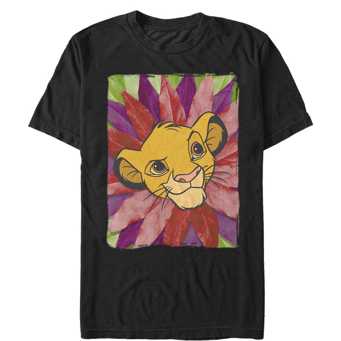 fifth sun Men's Lion King Simba Leaf Mane T-Shirt