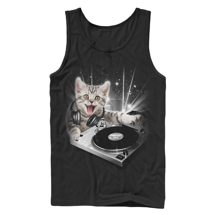 fifth sun Men's Lost Gods DJ Space Kitten Tank Top