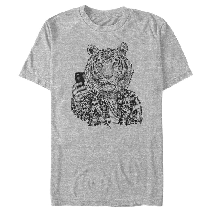fifth sun Men's Lost Gods Hip Tiger Selfie T-Shirt