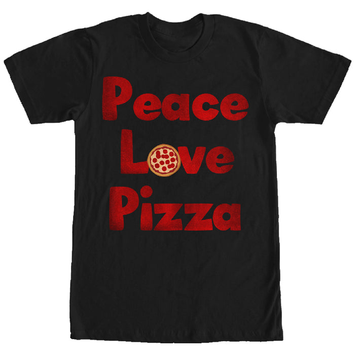 fifth sun Men's Lost Gods Peace Love Pizza T-Shirt