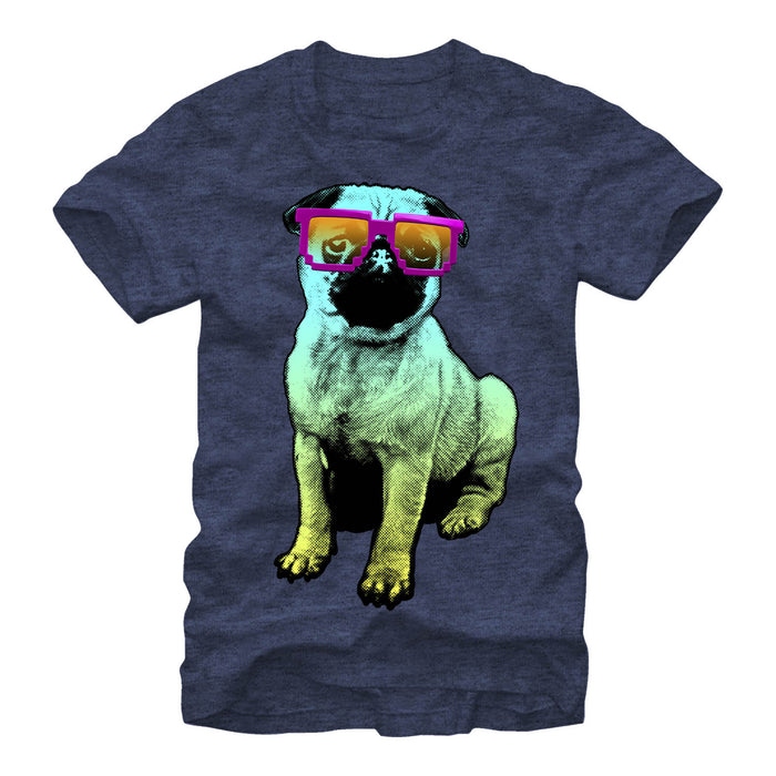 fifth sun Men's Lost Gods Pug in Glasses T-Shirt