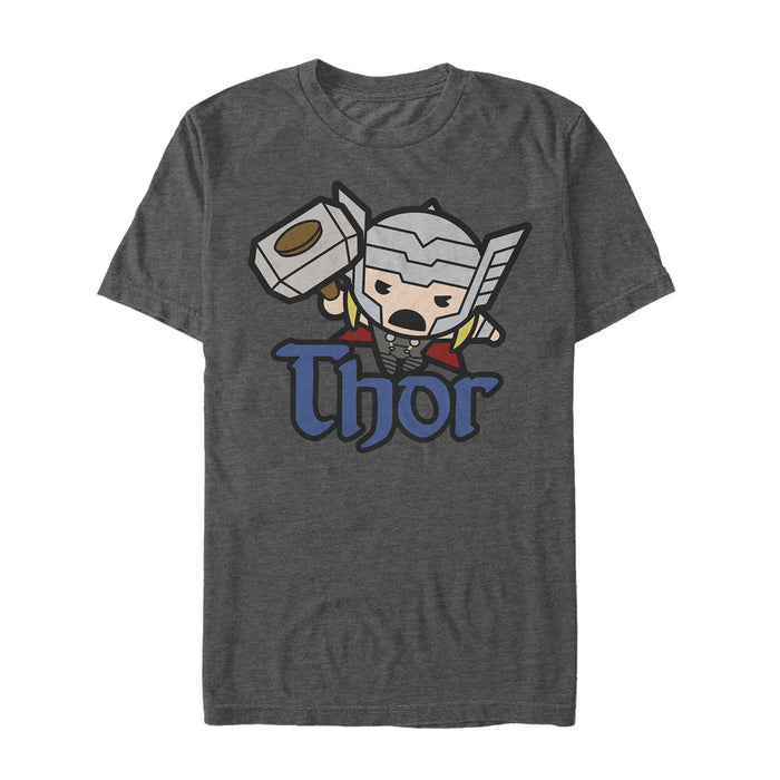 fifth sun Men's Marvel Cartoon Kawaii Thor T-Shirt