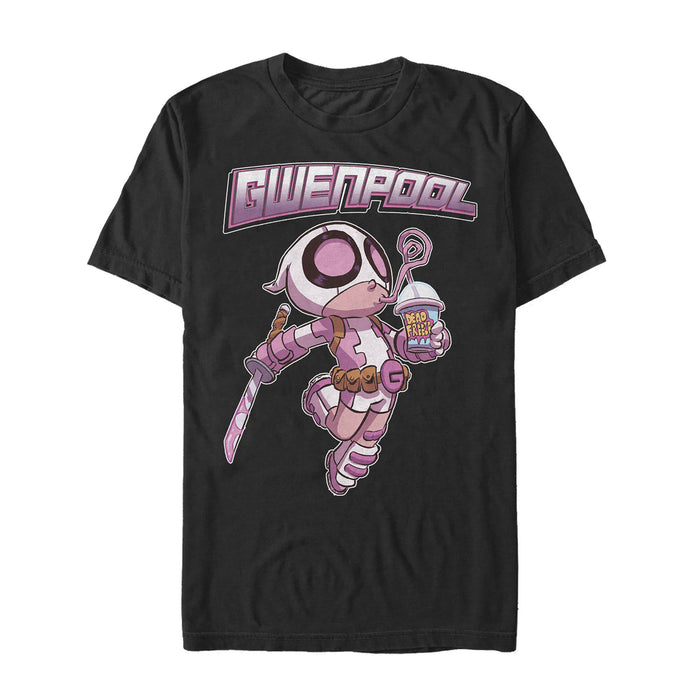 fifth sun Men's Marvel Cute Chibi Gwenpool T-Shirt