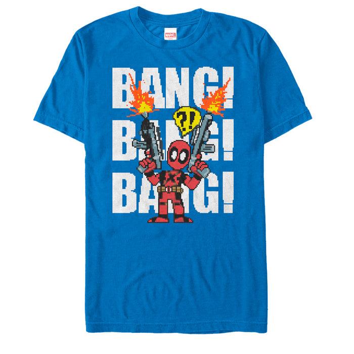 fifth sun Men's Marvel Deadpool Bang Bang T-Shirt