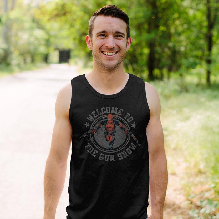 Fifth Sun Men's Marvel Deadpool Gun Show Tank Top