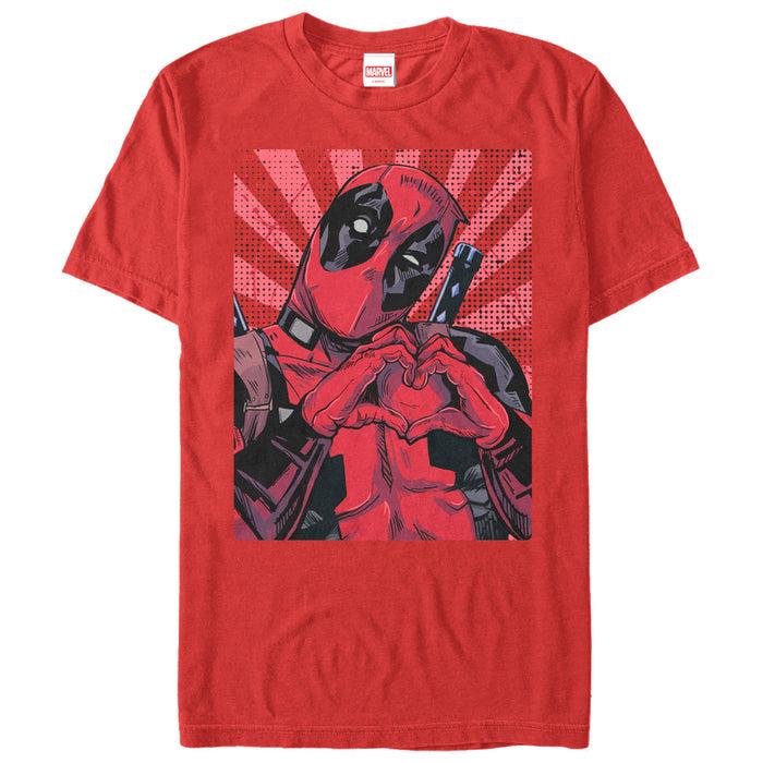 fifth sun Men's Marvel Deadpool Heart You T-Shirt