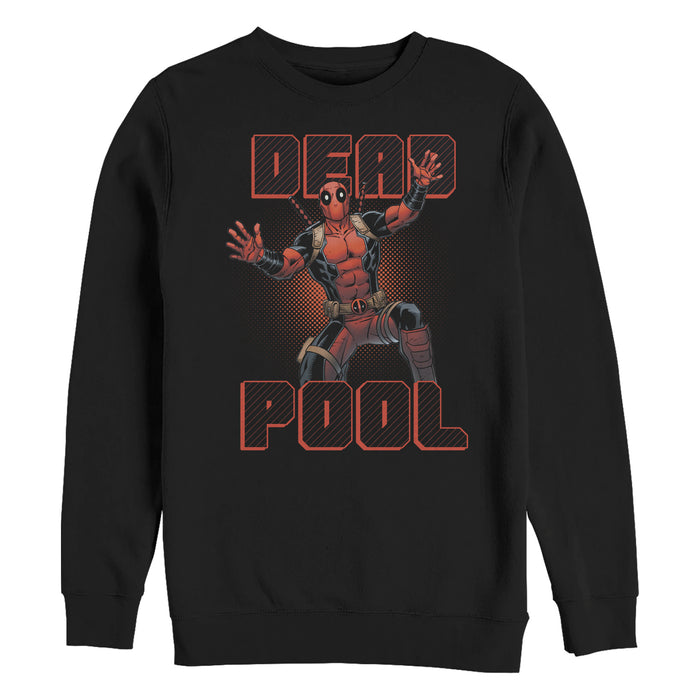 fifth sun Men's Marvel Deadpool Stripes Sweatshirt