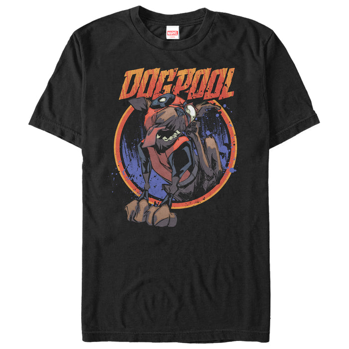 fifth sun Men's Marvel Dogpool Scratch T-Shirt