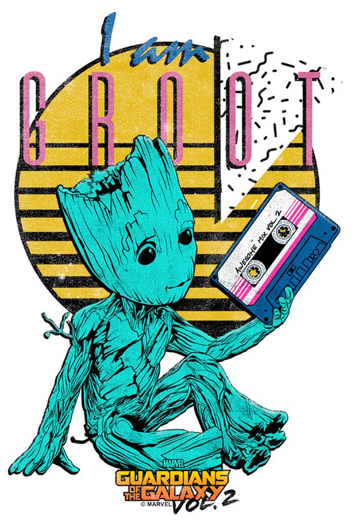 Fifth Sun Men's Marvel Groot Tape Baseball Tee