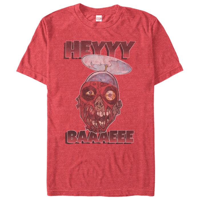 fifth sun Men's Marvel Headpool Hey Bae T-Shirt