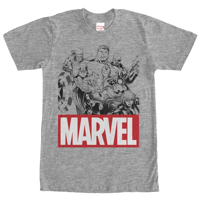 fifth sun Men's Marvel Heroes Classic Logo T-Shirt