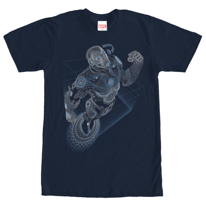fifth sun Men's Marvel Iron Man Geometric T-Shirt