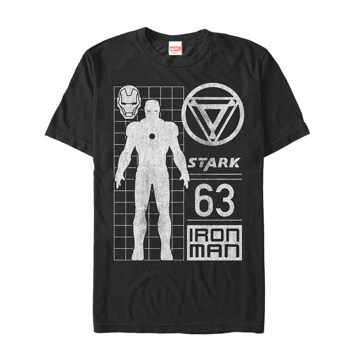 Fifth Sun Men's Marvel Iron Man Stark 63 T-Shirt