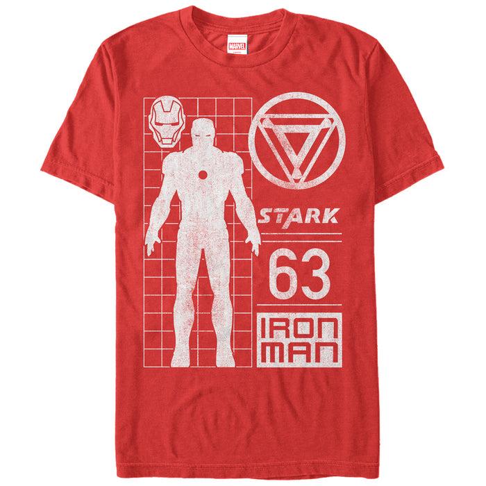 fifth sun Men's Marvel Iron Man Stark 63 T-Shirt