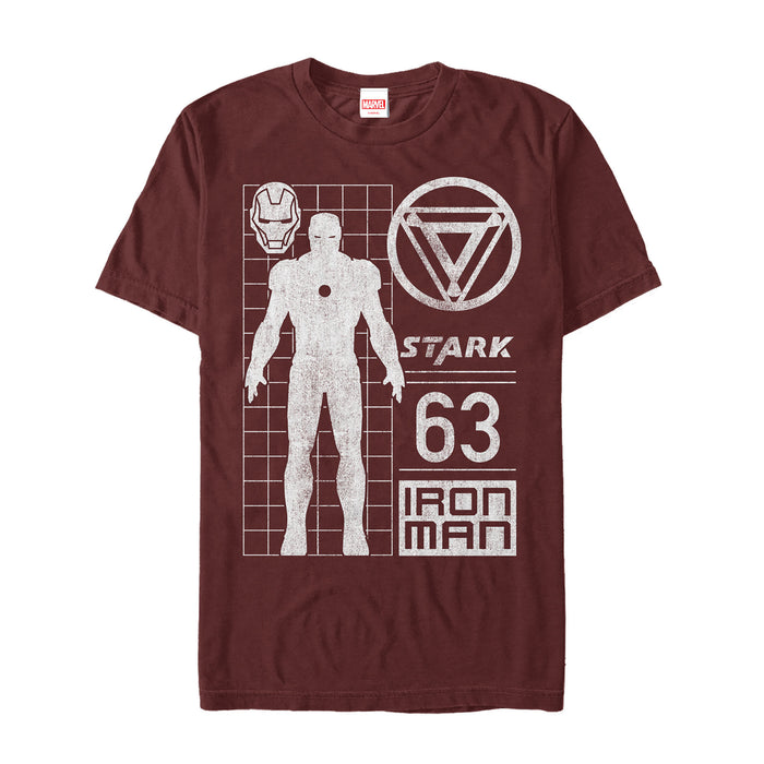fifth sun Men's Marvel Iron Man Stark 63 T-Shirt