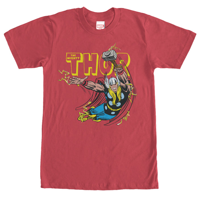 fifth sun Men's Marvel Mighty Thor Thunder T-Shirt