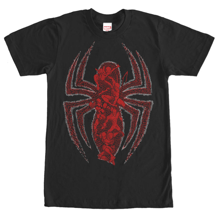 fifth sun Men's Marvel Spider-Man Scrawl T-Shirt
