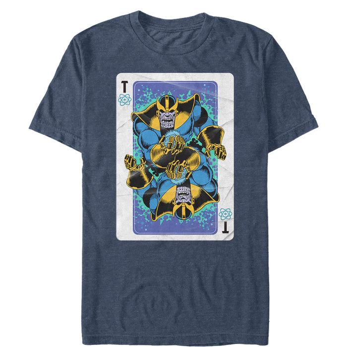 fifth sun Men's Marvel Thanos Playing Card T-Shirt
