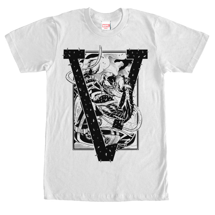 fifth sun Men's Marvel V is for Venom T-Shirt