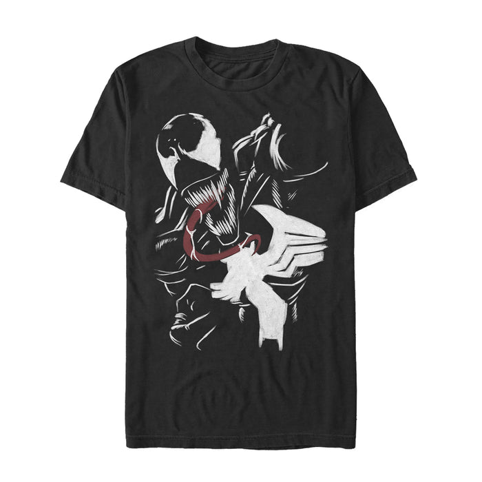 fifth sun Men's Marvel Venom Paint Print T-Shirt