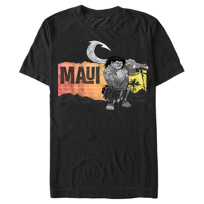 fifth sun Men's Moana Maui Sunset Portrait T-Shirt