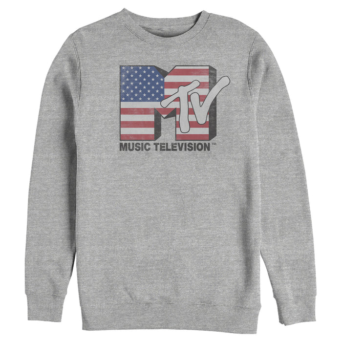 fifth sun Men's MTV 3D Flag Logo Sweatshirt