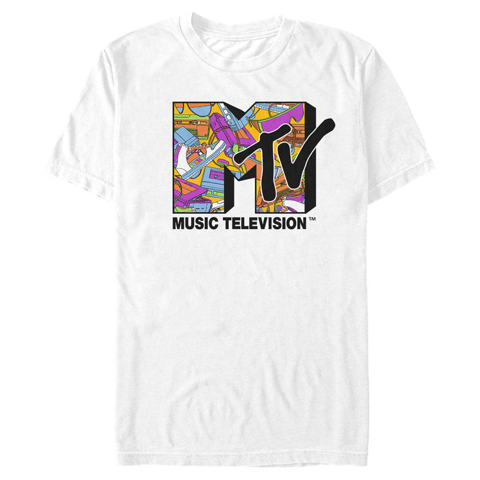 fifth sun Men's MTV 80s Miscellany Logo T-Shirt