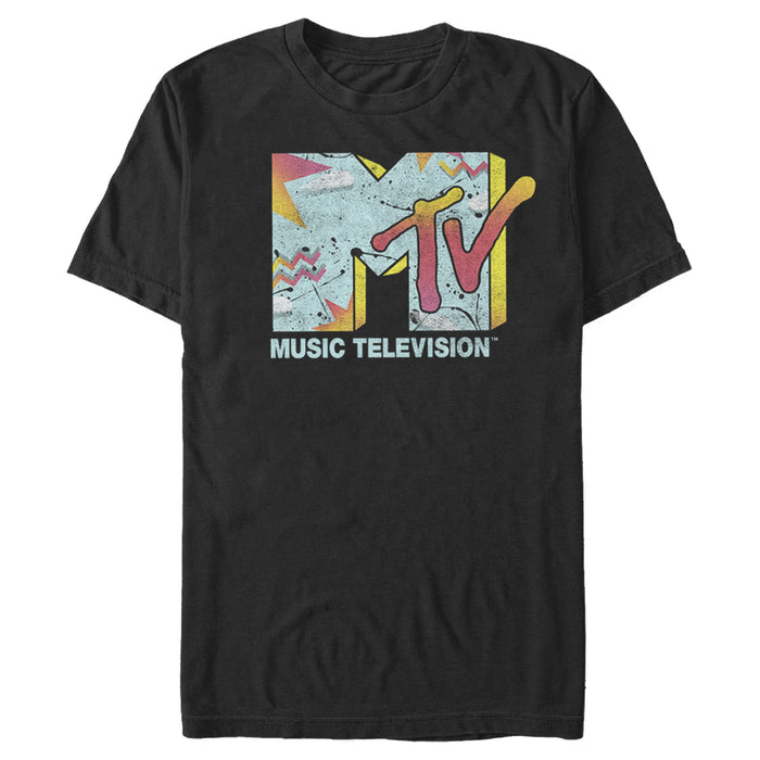 fifth sun Men's MTV 80s Style Print Logo T-Shirt