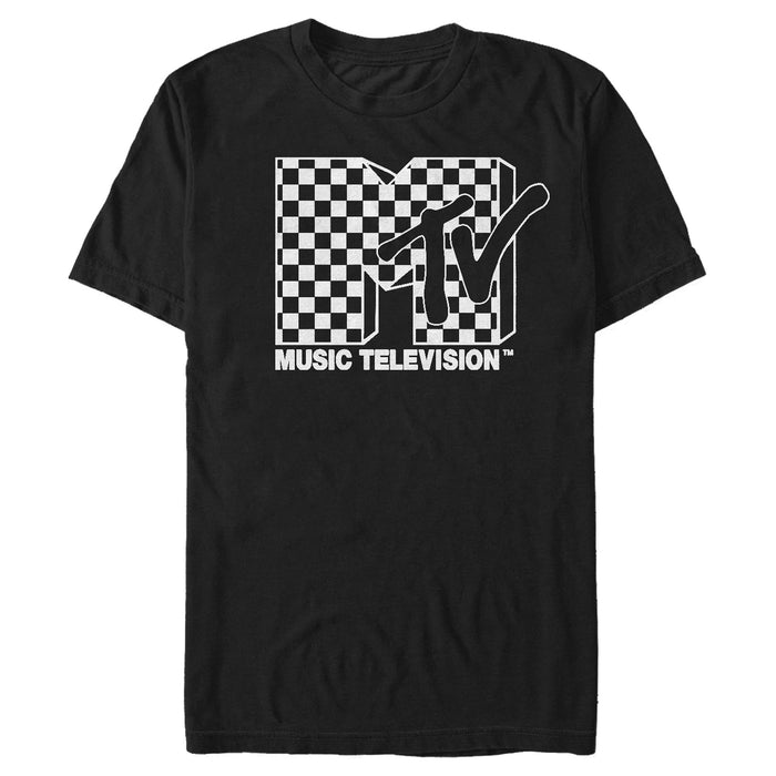 fifth sun Men's MTV and Checker Logo T-Shirt