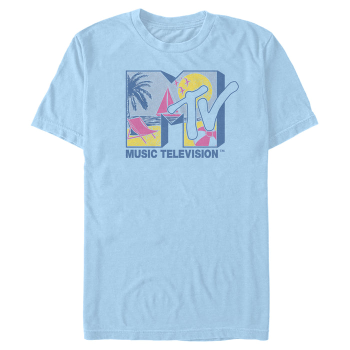 fifth sun Men's MTV Beach Scene Logo T-Shirt