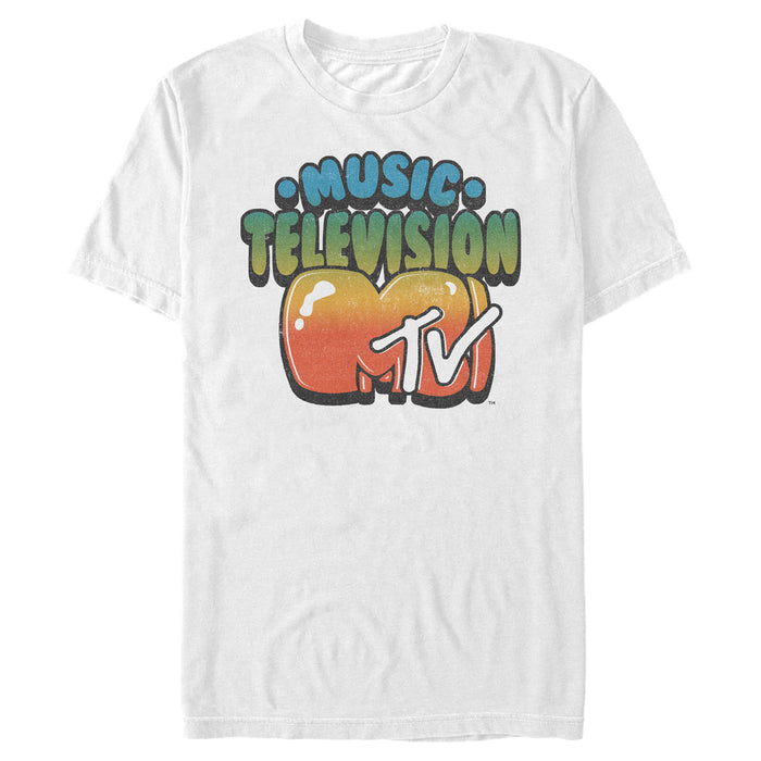 fifth sun Men's MTV Bubble Gum Logo T-Shirt